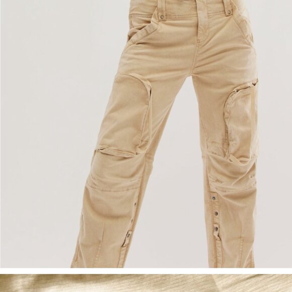 new FREE PEOPLE WE THE FREE can't compare slouch jeans pants L large - Picture 2 of 5